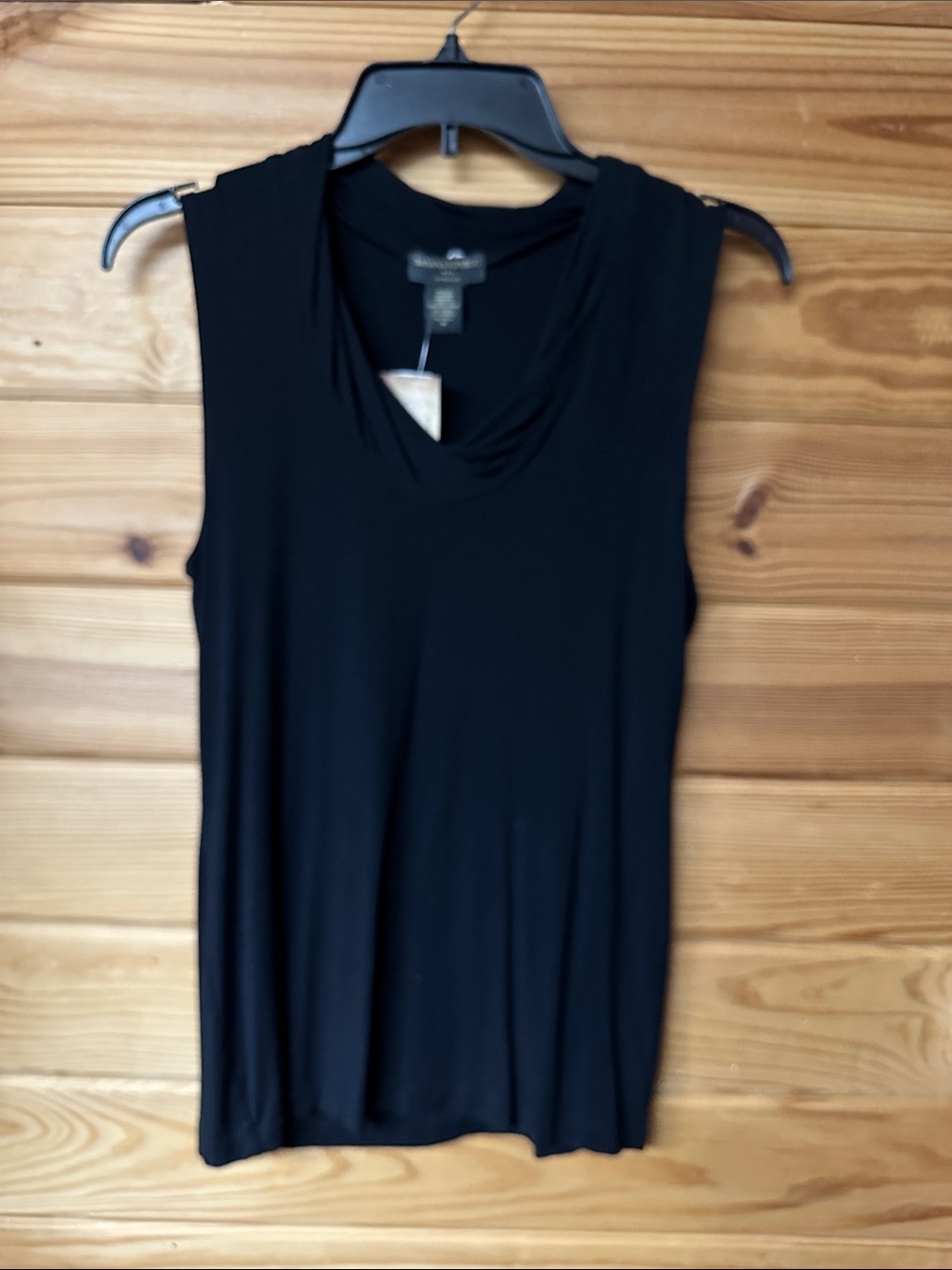 Banana Republic Women's Black Sleeveless Stretch V-Neck Tank Size M